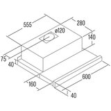 Cata ASPIRATOR TF-2003 600 GBK CRNI 60CM | ePonuda.com