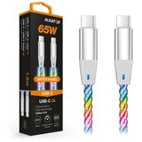 ALIGATOR DATKP62 - USB kabl USB-C / USB-C sa LED osvetljenjem 65W PD 1,2m | Eponuda.com
