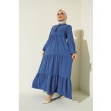 Bigdart 1627 Collar Lace-Up Hijab Dress - C.Saks cene