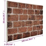vidaXL 3D stenski paneli temno rjave opeke 10 kosov EPS | Shoptok.si