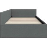 vidaXL Kotna postelja Temno siva 90 x 190 cm Tkanina in oblikovan les | Shoptok.si