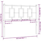  Kovinsko posteljno vzglavje črno 107 cm, (21142929) | Shoptok.si