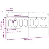  Metalno zamjensko uzglavlje bijelo 160 cm | shoptok.hr