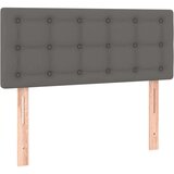 vidaXL Box spring postelja z vzmetnico LED siva 120x190 cm um. usnje, (21112079) | Shoptok.si