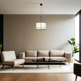 Opviq violet siyah finli krem abajurlu Sarkıt blackcream chandelier | ePonuda.com