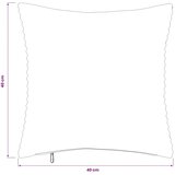  Presvlaka za jastuk 6 pcs HEERLEN Crvena narančasta 40 x 40 cm - Crvena narančasta 40 x 40 cm 6 | shoptok.hr