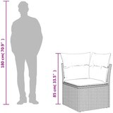  Kutna vrtna sofa s jastucima bež od poliratana | shoptok.hr