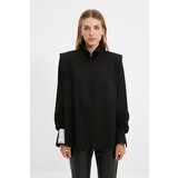 Trendyol X Sagaza Studio Black Ruffle Detailed Poplin Shirt | ePonuda.com