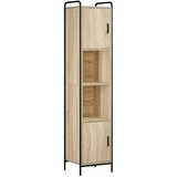  Set ormarića za kupaonicu 4 kom. Hrast sonoma 40 x 36 x 181 cm - Hrast sonoma Ormar ispod sudopera (3 vrata) + viseći ormar + ku | shoptok.hr