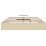  Otomanski okvir kreveta bez madraca krem 140x190 cm od tkanine | shoptok.hr