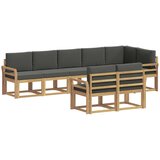 vidaXL Zunanja garnitura za sedenje 8 pcs Bela in antracit Poliester, (5000269864) | Shoptok.si