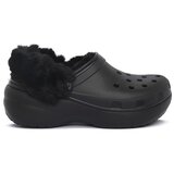 Crocs Cokli Classic Platform Fuzz Lined Črna Cene