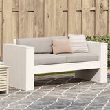 vidaXL Vrtni kavč dvosed bel 134x60x62 cm trdna borovina Cene