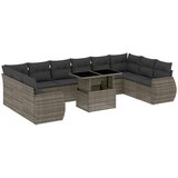  11-dijelni set vrtnih sofa od poliratana s jastucima sivi | shoptok.hr
