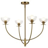  Alora Mood ALM-SYLVIA4-BG-CL - Luster SYLVIA na šipci 4xE14/40W/230V zlatna | Eponuda.com