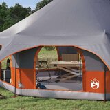  Družinski šotor Siva in oranžna 10 oseb, (5000278599) | Shoptok.si