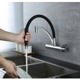 Zidna miješalica za kuhinju koja se izvlači | slavina eyn WL1026 - krom - crna | shoptok.hr