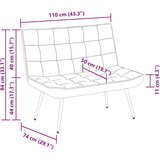  Klupa plava 110x74x84 cm baršunasta | shoptok.hr