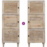  Highboard Bijelo 40 x 33 x 110 cm masivno drvo manga | shoptok.hr