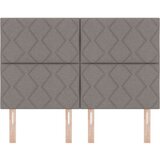 vidaXL Naslon za glavo z obliko diamantnih blokov v taupe barvi, 140 cm tkanine, (22083798) | Shoptok.si