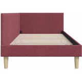 Kutni okvir kreveta s uzglavljem Vinska crvena 80 cm x 200 cm | shoptok.hr