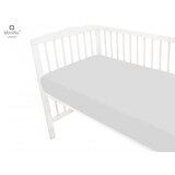 MimiNu Pamučna plahta s elastičnom trakom 120x60 cm - Light Grey | shoptok.hr