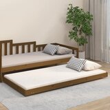 Maison Chic Posteljni okvir - Enojna postelja - Postelja za odrasle medeno rjav 90x200 cm trdna borovina-J8788, (21761726) | Shoptok.si