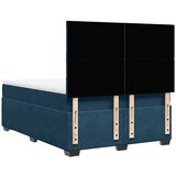  s oprugama i madracem plavi 140x190 cm baršunasti | shoptok.hr