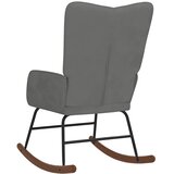  Stolica za ljuljanje tamnosiva baršunasta | shoptok.hr