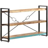 Police za knjige s 3 razine 140x30x80 cm od obnovljenog drva | Eponuda.com
