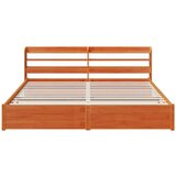  Konstrukcija postelje 2 pcs Voskast rjav Masivno borovo les, (5000121124) | Shoptok.si