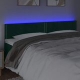  LED uzglavlje tamnozeleno 180x5x78/88 cm baršunasto | shoptok.hr