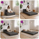 SOFA na razvlačenje Tamnosiva 70 x 72 x 60 cm Tkanina | shoptok.hr