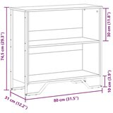  Regal za knjige boja hrasta 80x31x74 5 cm konstruirano drvo | shoptok.hr