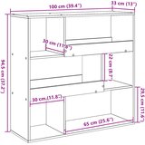 Sobna pregrada boja hrasta 100 x 33 x 94,5 cm konstruirano drvo | shoptok.hr