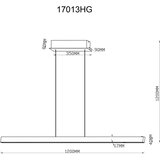 Globo 17013HG - LED luster na sajli DENTSY LED/43W/230V 4000K, mesing, s prigušiva na dodir | Eponuda.com