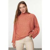 Trendyol Dusty Rose Soft Texture Wide Pattern Knitwear Sweater | Shoptok.si