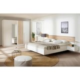 Modern Living Omara S Klasičnimi Vrati Lamella, Bela, Barva Hrasta | Shoptok.si