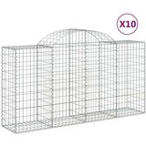  Lučne gabionske košare 10kom 200x50x100/120cm pocinčano željezo | shoptok.hr