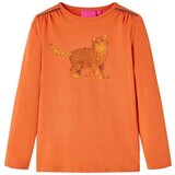 Dječja majica s dugim rukavima tamnonarančasta 104 | shoptok.hr