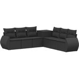  Set sofe 7 kom. Crna 243 x 243 x 85 cm Poli Rattan i čelik | Shoptok.si