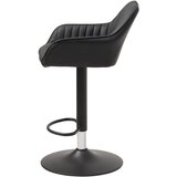 Unique Furniture Črn barski stol z nastavljivo višino iz umetnega usnja Brooks – | Shoptok.si