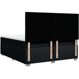 vidaXL Box spring postelja z vzmetnico črn 200x200 cm blago | Shoptok.si