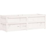 vidaXL Vrtno cvetlično korito belo 150x50x50 cm trdna borovina | Shoptok.si