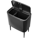 Brabantia Temno siv jeklen koš za smeti za ločevanje odpadkov na dotik 34 l Bo Touch Bin – | Shoptok.si
