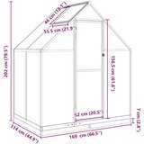  Staklenik s okvirom srebrni 169 x 114 x 202 cm aluminijski | shoptok.hr