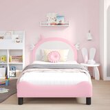 Krevet za djecu s uzglavljem Ružičasta 90 x 200 cm PU | shoptok.hr