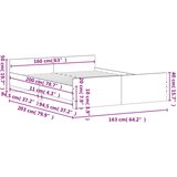  Kreveta uzglavlje i podnožje bijeli 160x200 cm | shoptok.hr