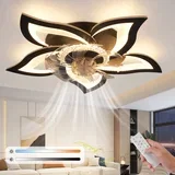 LED stropni ventilator z osvetlitvijo 48 W, črn, tih, daljinski upravljalnik, zatemnitev, 3 barvne temperature, časovnik, (22149669)