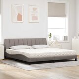  Krevet s madracem Hanko smeđesivi 200x200 cm od tkanine | shoptok.hr